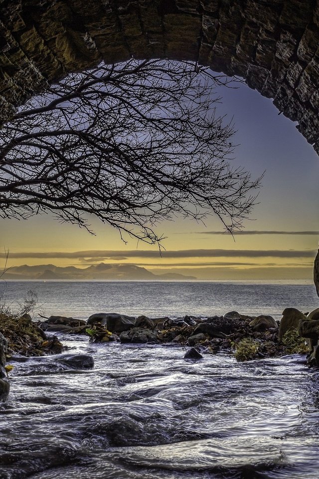 Обои природа, море, мост, туннель, шотландия, nature, sea, bridge, the tunnel, scotland разрешение 2560x1600 Загрузить