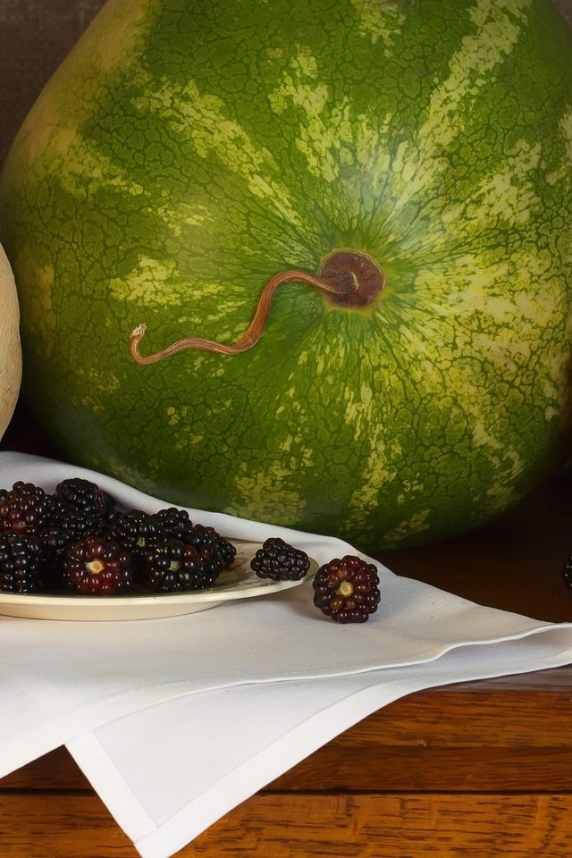 Обои фрукты, арбуз, ягоды, ежевика, дыня, fruit, watermelon, berries, blackberry, melon разрешение 2000x1269 Загрузить