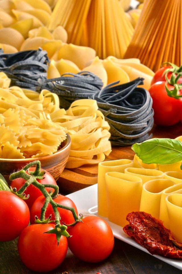 Обои помидоры, спагетти, макароны, макарон, помидорами, tomatoes, spaghetti, pasta разрешение 2880x1923 Загрузить