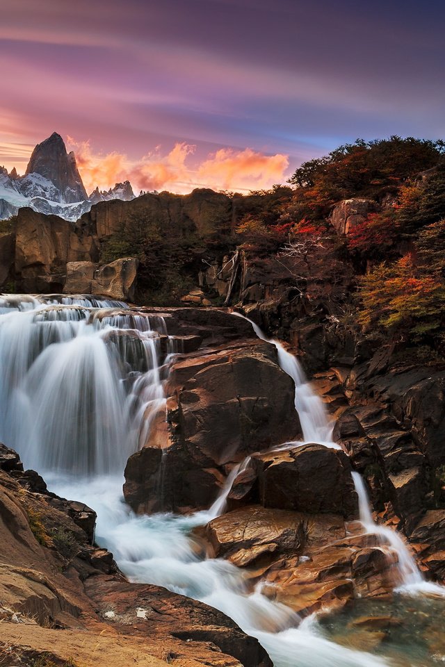 Обои река, горы, водопад, river, mountains, waterfall разрешение 2048x1364 Загрузить