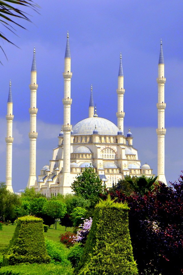 Обои парк, турция, мечеть, индейка, sabanci, адана, мечеть сабанджи, park, turkey, mosque, adana, include merkez mosque разрешение 4288x2169 Загрузить