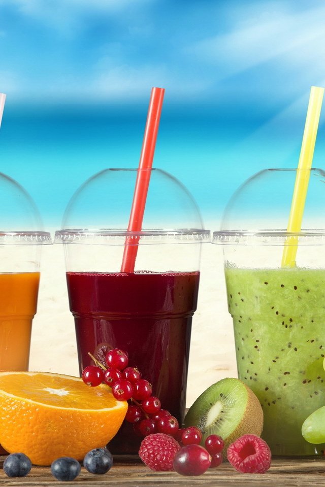 Обои пляж, фрукты, ягоды, коктейль, напитки, сок, ягоды. лето, beach, fruit, berries, cocktail, drinks, juice, berries. summer разрешение 2000x1235 Загрузить