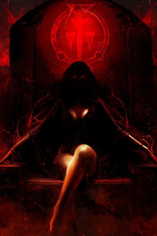 Фото демон на троне