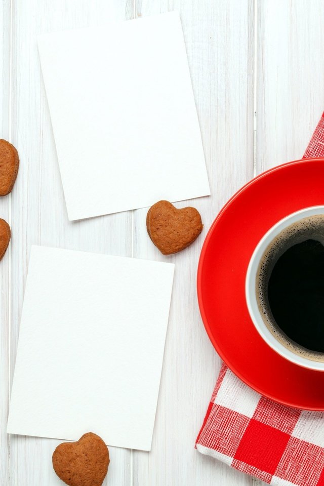 Обои кофе, чашка, сердечки, печенье, день святого валентина, coffee, cup, hearts, cookies, valentine's day разрешение 2560x1706 Загрузить