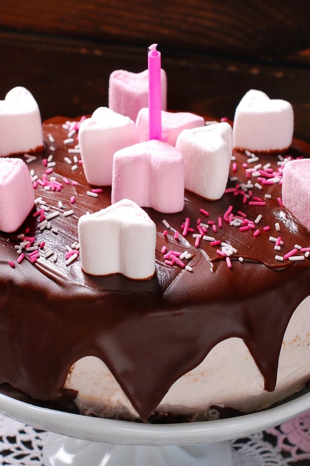 Обои конфеты, сладости, шоколад, торт, десерт, зефир, маршмеллоу, candy, sweets, chocolate, cake, dessert, marshmallows разрешение 3840x2160 Загрузить