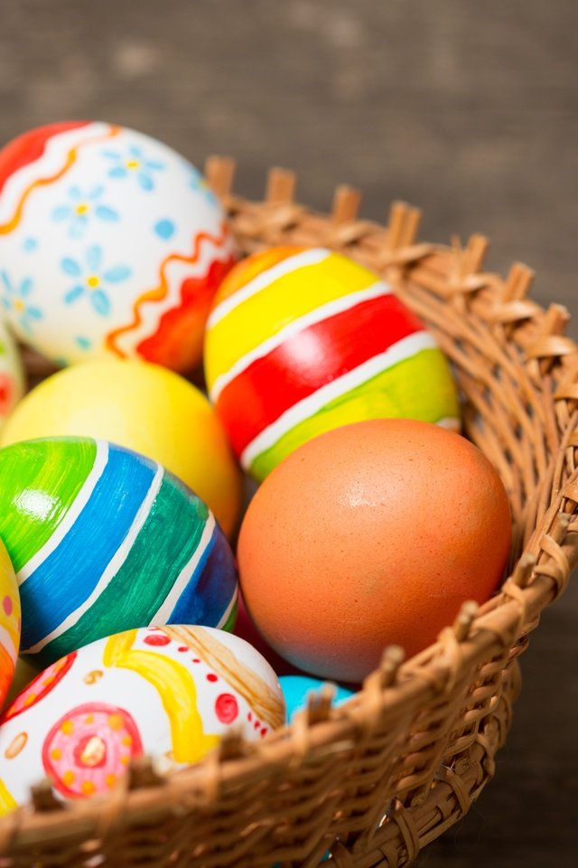 Обои корзина, пасха, яйца крашеные, basket, easter, the painted eggs разрешение 5472x3648 Загрузить