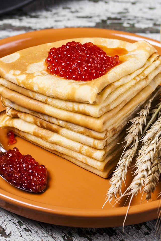 Обои колосья, блинчики, икра, блины, красная икра, ears, pancakes, caviar, red caviar разрешение 8242x5494 Загрузить