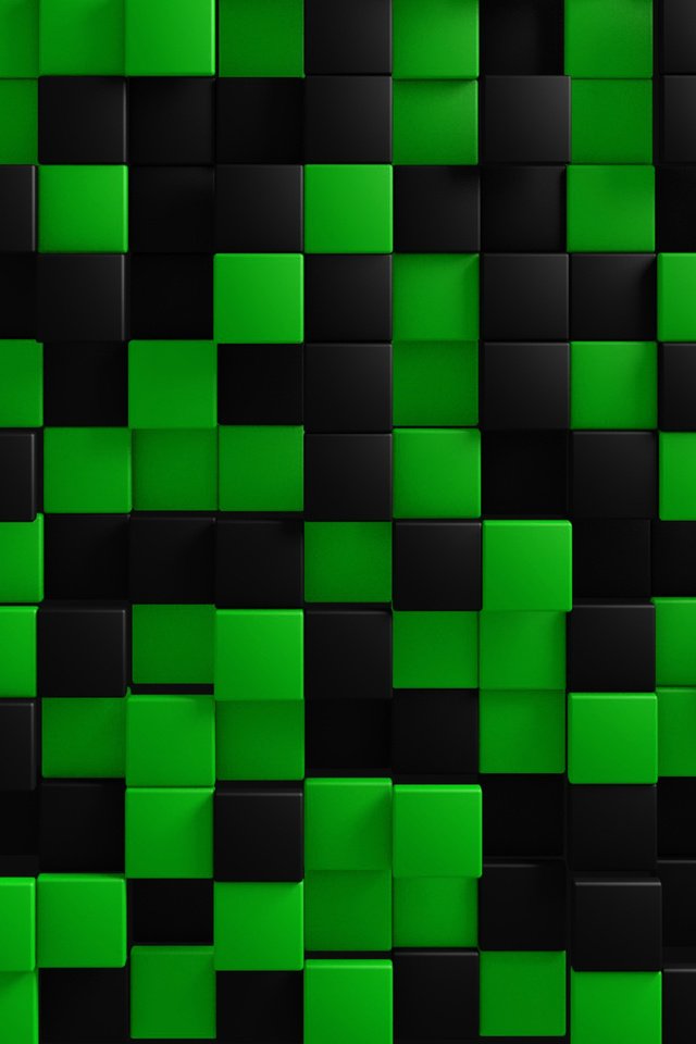 Обои зелёный, черный, графика, кубики, квадраты, кубы, плитка, 3д, green, black, graphics, cubes, squares, cuba, tile, 3d разрешение 2880x1800 Загрузить