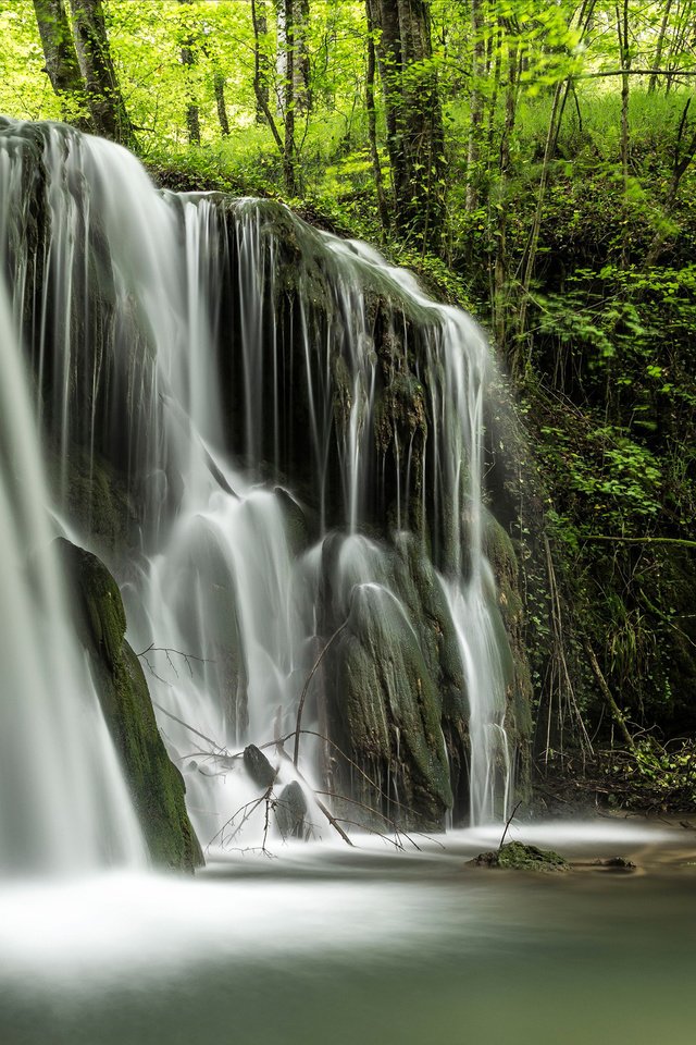 Обои деревья, река, природа, лес, пейзаж, водопад, поток, джунгли, trees, river, nature, forest, landscape, waterfall, stream, jungle разрешение 2880x1800 Загрузить