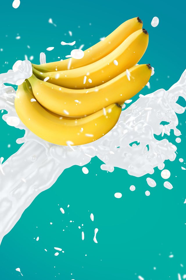 Обои обои, брызги, всплеск, молоко, бананы, wallpaper, squirt, splash, milk, bananas разрешение 6000x3375 Загрузить