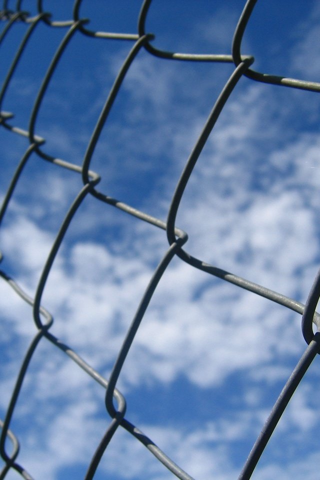 Обои небо, облака, макро, фон, забор, сетка, рабица, the sky, clouds, macro, background, the fence, mesh, netting разрешение 2592x1944 Загрузить