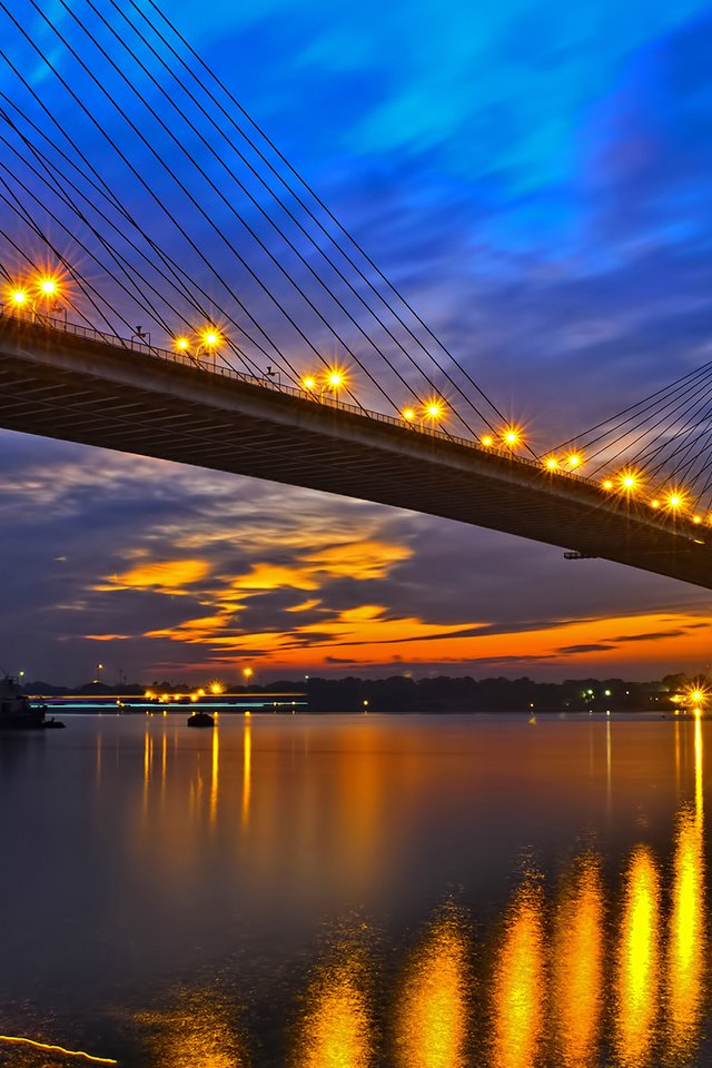 Обои ночь, западная бенгалия, огни, калькутта, вечер, hooghly bridge, ганг, река, мост, город, зарево, индия, night, west bengal, lights, kolkata, the evening, ganges, river, bridge, the city, glow, india разрешение 1920x1200 Загрузить