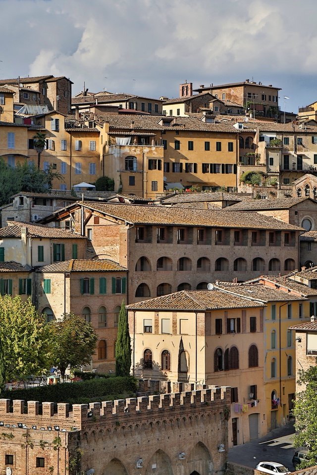 Обои панорама, дома, италия, здания, тоскана, сиена, panorama, home, italy, building, tuscany, siena разрешение 2048x1365 Загрузить