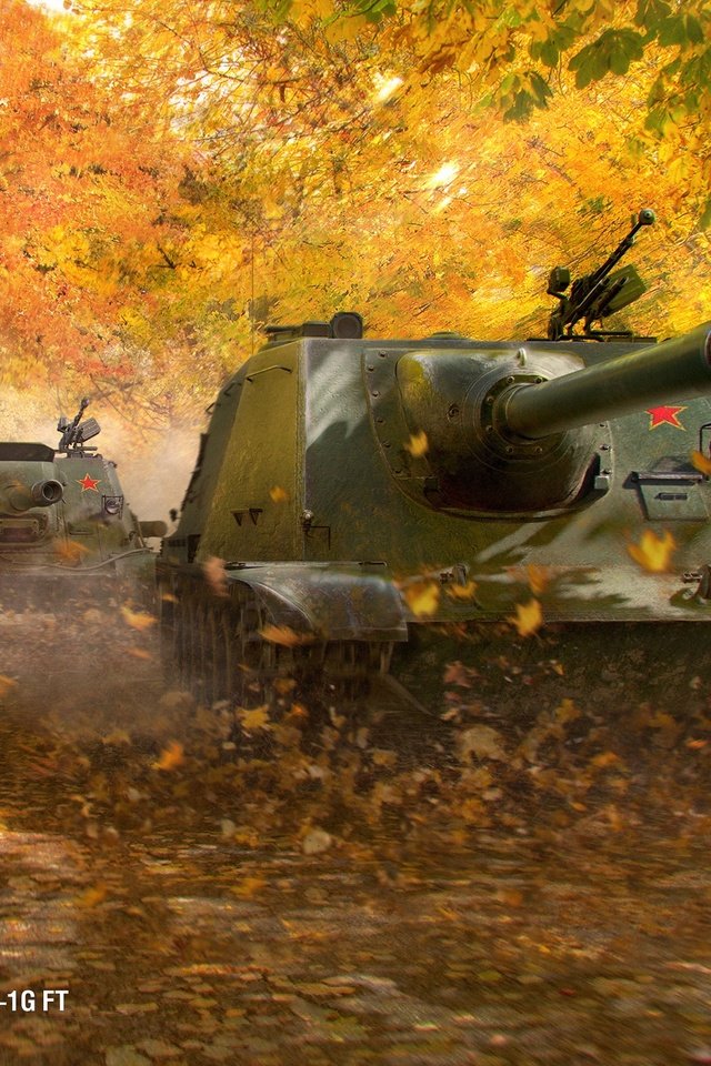 Обои осень, танки, мир танков, autumn, tanks, world of tanks разрешение 2560x1600 Загрузить