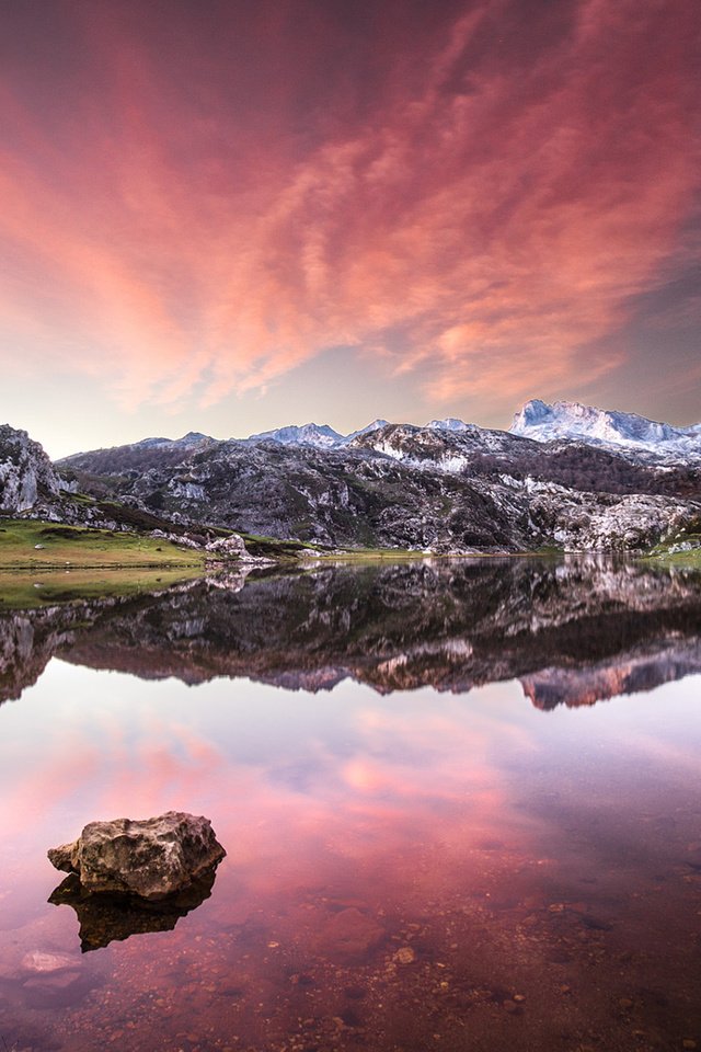 Обои озеро, горы, природа, отражение, juan ignacio cuadrado, lake, mountains, nature, reflection разрешение 1920x1200 Загрузить