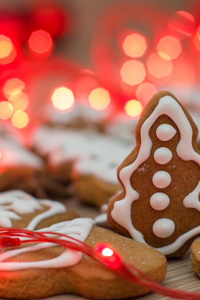 Обои новый год, рождество, гирлянда, печенье, выпечка, new year, christmas, garland, cookies, cakes разрешение 1920x1200 Загрузить