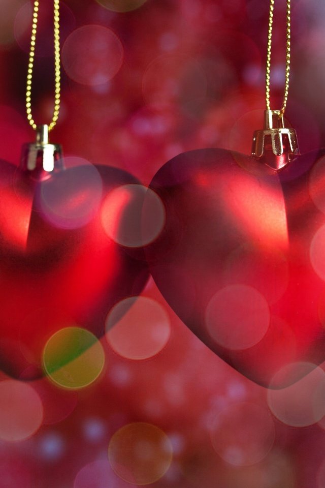 Обои новый год, украшения, любовь, рождество, сердечки, new year, decoration, love, christmas, hearts разрешение 2880x1800 Загрузить