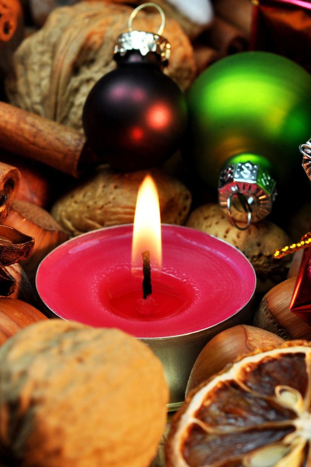 Обои новый год, бадьян, орехи, корица, свеча, рождество, елочные игрушки, пряности, анис, new year, star anise, nuts, cinnamon, candle, christmas, christmas decorations, spices, anis разрешение 3840x2400 Загрузить