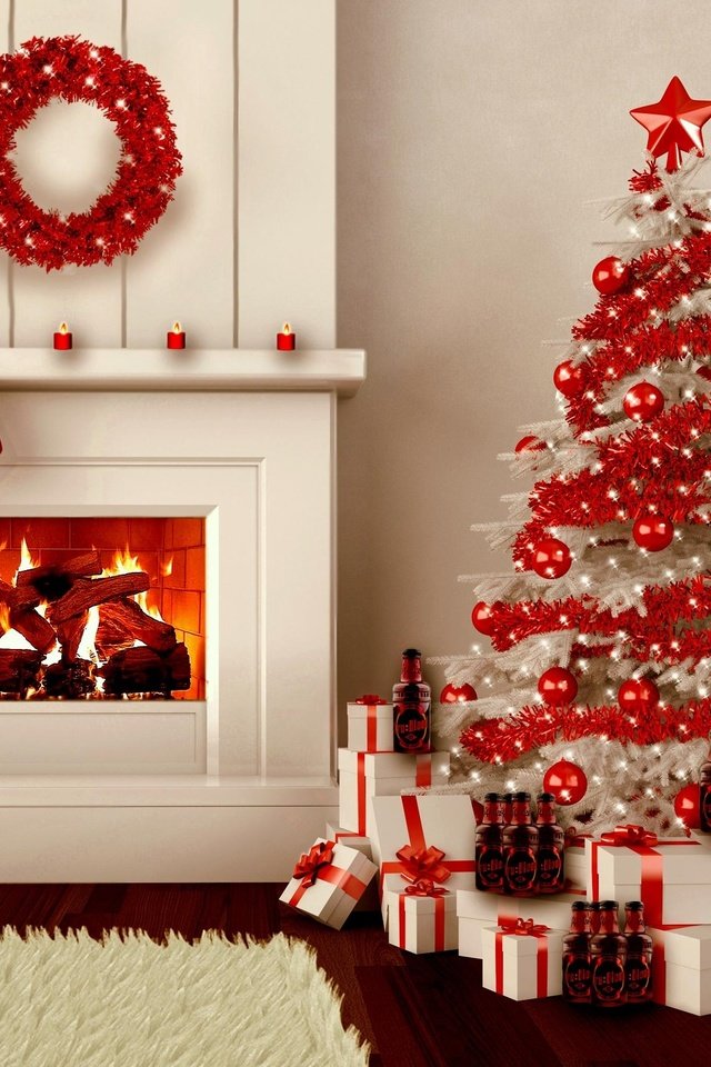 Обои новый год, елка, подарки, камин, рождество, елочные украшения, new year, tree, gifts, fireplace, christmas, christmas decorations разрешение 2124x1721 Загрузить