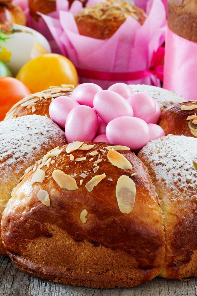 Обои пасха, яйца, выпечка, кулич, крашенные яйца, easter, eggs, cakes, cake, painted eggs разрешение 5184x3456 Загрузить