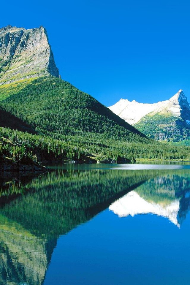 Обои озеро, горы, лес, lake, mountains, forest разрешение 1999x1333 Загрузить