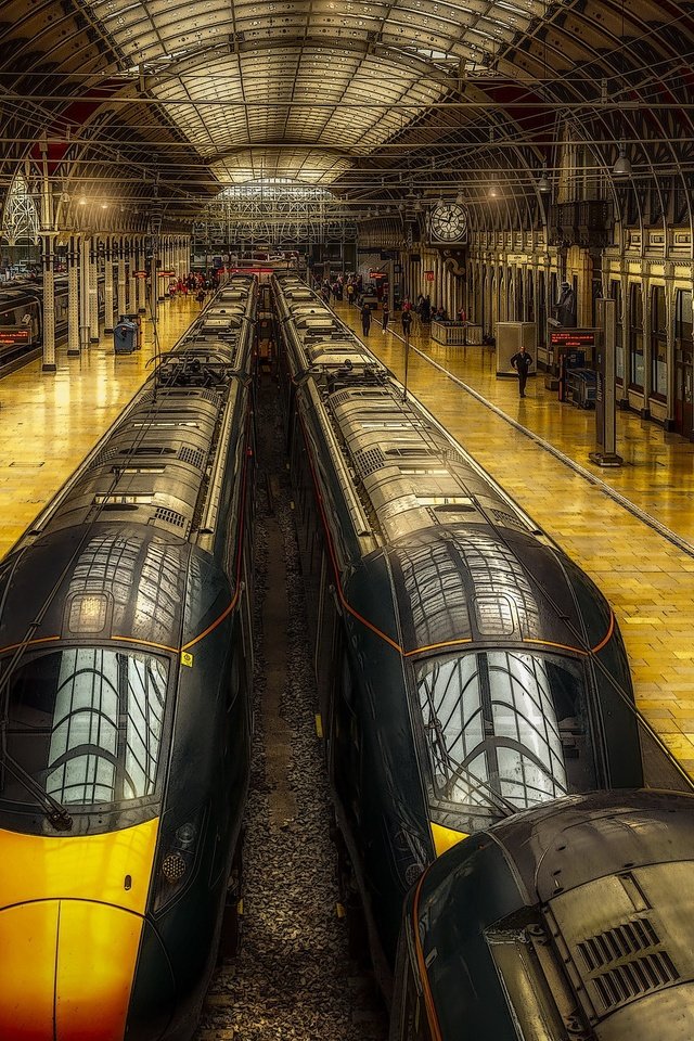 Обои лондон, поезда, зал, англия, paddington station, вокзал паддингтон, london, trains, hall, england разрешение 2048x1348 Загрузить