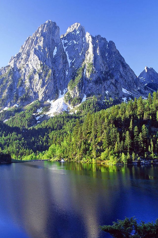 Обои озеро, горы, лес, lake, mountains, forest разрешение 2560x1600 Загрузить