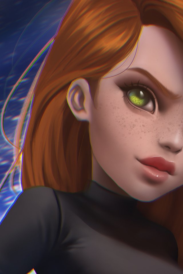 Обои арт, волосы, лицо, цифровое искусство, kim possible, ким, мультсериал, kim possible fanart, ким пять-с-плюсом, art, hair, face, digital art, kim разрешение 2085x1173 Загрузить