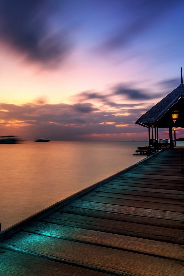 Обои вода, озеро, берег, закат, пирс, причал, беседка, пристань, water, lake, shore, sunset, pierce, pier, gazebo, marina разрешение 1920x1200 Загрузить