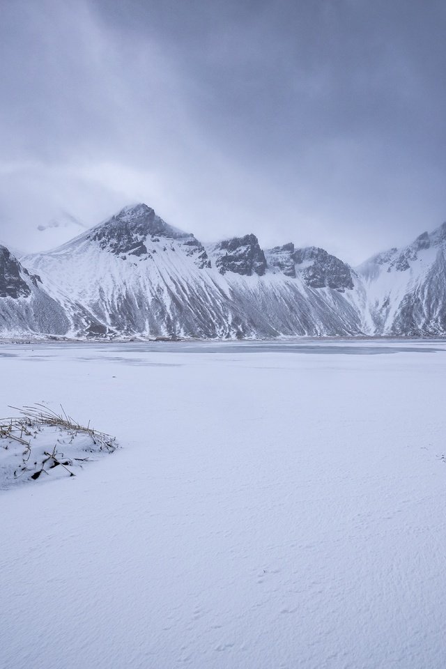Обои снег, природа, зима, пейзаж, исландия, vestrahorn, hofn, snow, nature, winter, landscape, iceland разрешение 6643x4429 Загрузить
