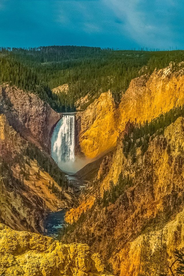 Обои река йеллоустон, йеллоустонский национальный парк, сша, river yellowstone, yellowstone national park, usa разрешение 2048x1152 Загрузить