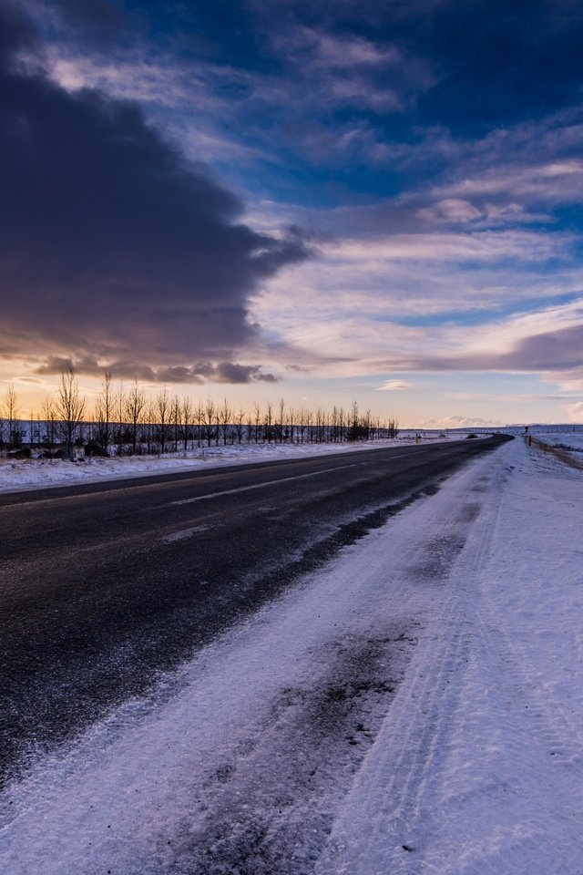 Обои дорога, зима, road, winter разрешение 6000x4000 Загрузить