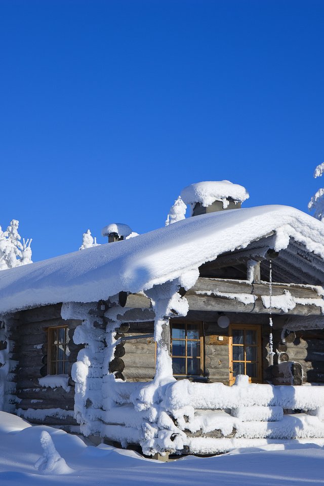 Обои зима, дом, зимний лес, winter, house, winter forest разрешение 5616x3745 Загрузить