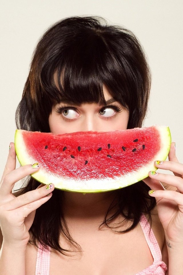 Обои портрет, арбуз, волосы, руки, кэти перри, знаменитость, portrait, watermelon, hair, hands, katy perry, celebrity разрешение 1920x1200 Загрузить