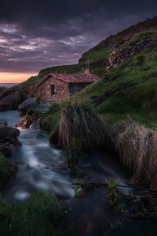 Обои море, побережье, испания, астурия, vallina beach, sea, coast, spain, asturias разрешение 2048x1280 Загрузить