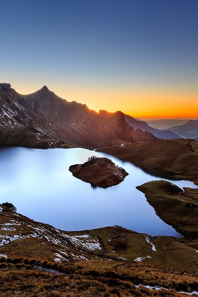 Обои вечер, горы, закат, австрия, тироль, the evening, mountains, sunset, austria, tyrol разрешение 2048x1221 Загрузить