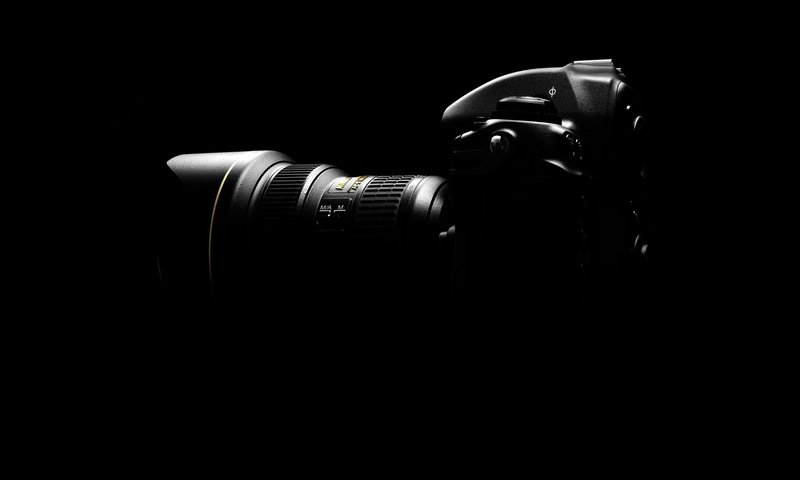 Обои черный, фотоаппарат, профиль, black, the camera, profile разрешение 1920x1200 Загрузить