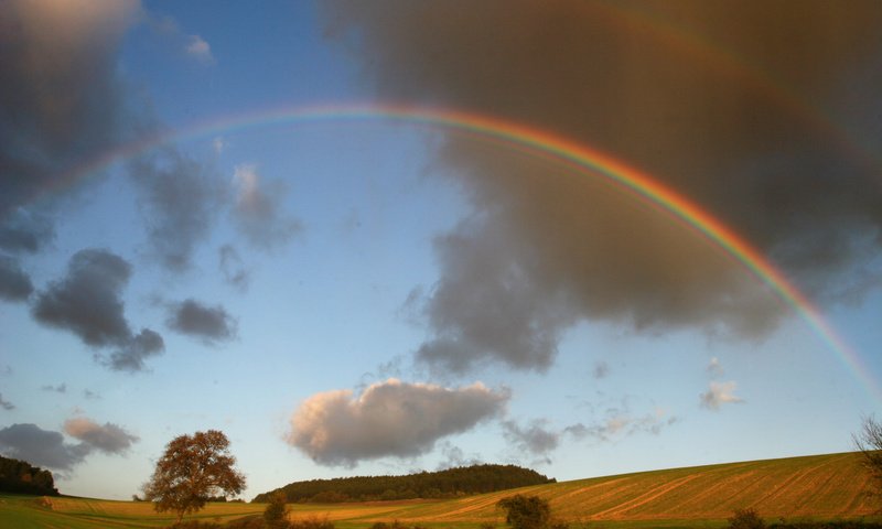 Обои природа, пейзаж, радуга, nature, landscape, rainbow разрешение 2400x1600 Загрузить