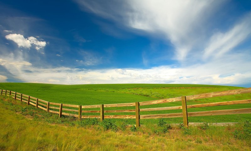 Обои поле, вашингтон, забор, field, washington, the fence разрешение 1920x1080 Загрузить