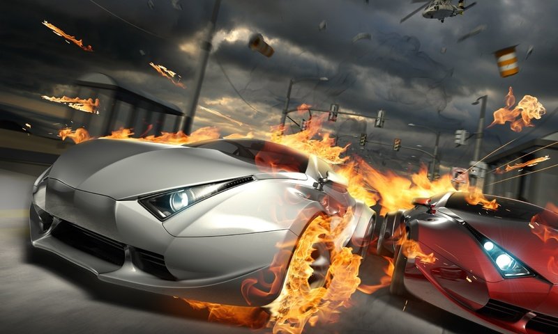 Обои огонь, split second, гонка, fire, race разрешение 2560x1600 Загрузить