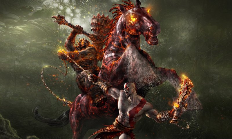 Обои битва, всадник, конь, цепь, god of war 2, battle, rider, horse, chain разрешение 1920x1200 Загрузить