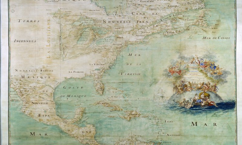 Обои карта, старая карта, северная америка, map, old map, north america разрешение 3950x3160 Загрузить