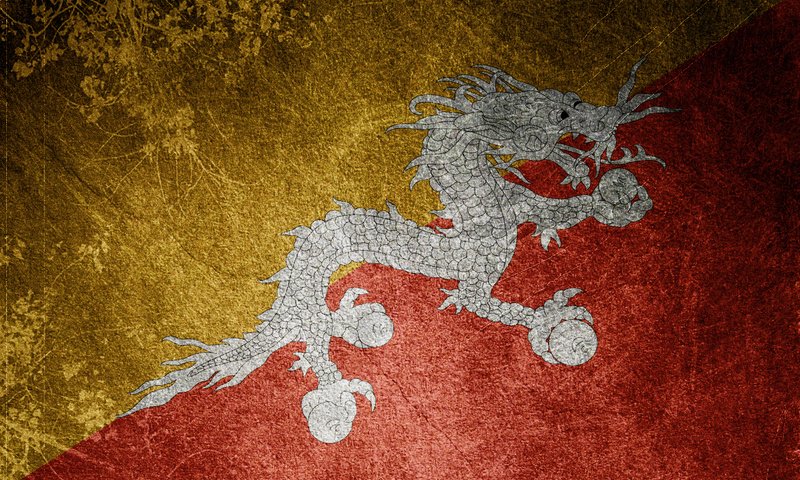 Обои дракон, флаг, бутан, dragon, flag, bhutan разрешение 1920x1200 Загрузить