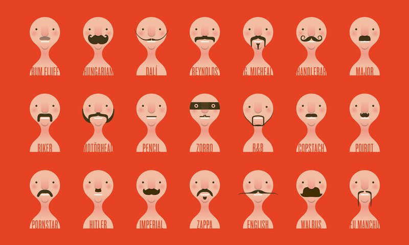 Обои усы, минимализм, лица, mustache, minimalism, face разрешение 1920x1200 Загрузить