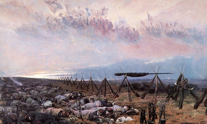 Обои картина, война, штыки, picture, war, bayonets разрешение 1920x1200 Загрузить