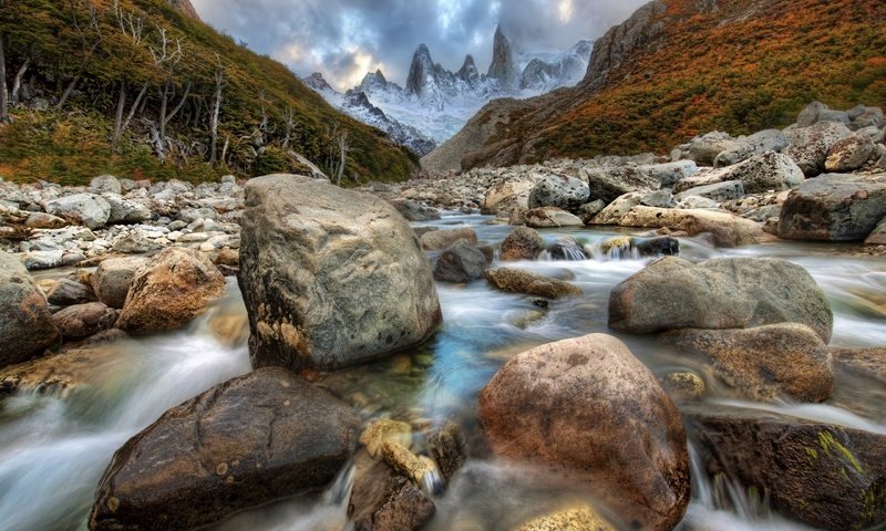 Обои река, камни, горная, течение, river, stones, mountain, for разрешение 2560x1600 Загрузить