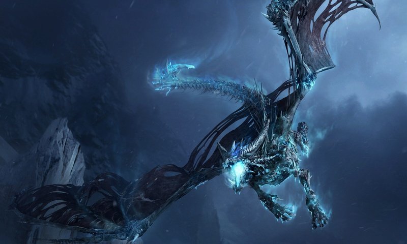 Обои синий, дракон, монстр, blue, dragon, monster разрешение 2560x1600 Загрузить