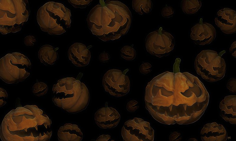 Обои хэллоуин, хеллоуин, тыквы, halloween, pumpkin разрешение 1920x1200 Загрузить