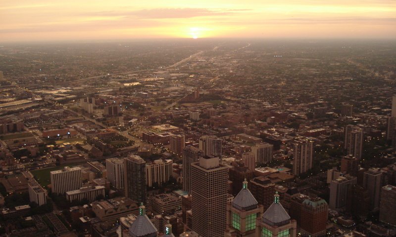 Обои закат, иллиноис, сhicago, sunset, illinois, chicago разрешение 2048x1536 Загрузить