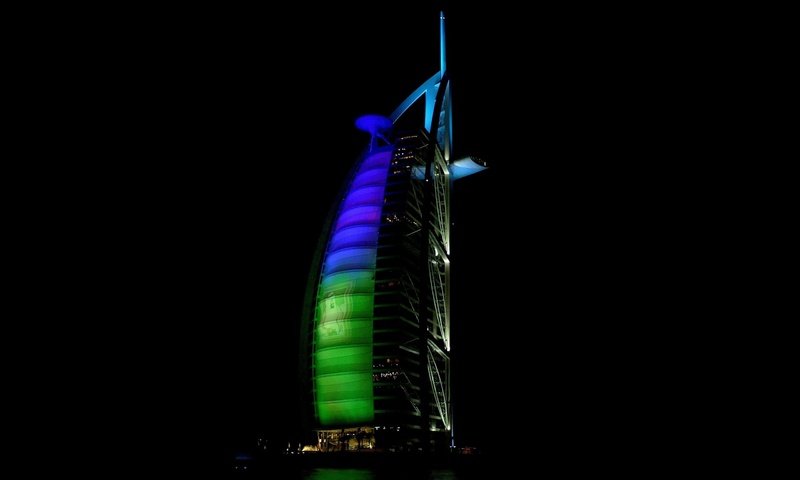 Обои ночь, башня, дубаи, night, tower, dubai разрешение 2560x1600 Загрузить